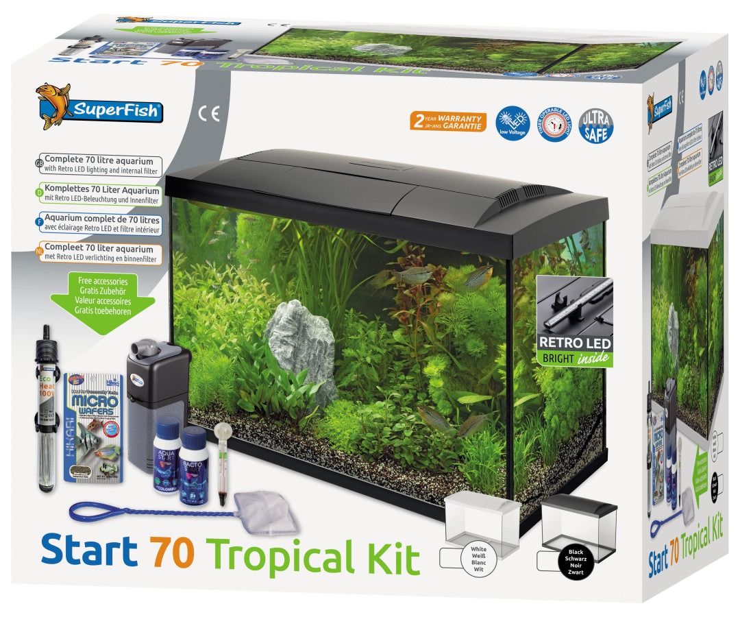 SuperFish aquarium Start 70 Tropical kit zwart